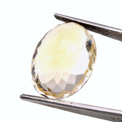 13.7Ct Natural Yellow Citrine (Sunella) Oval Cut Gemstone