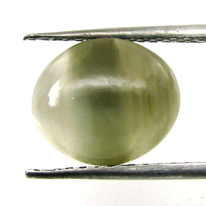 Certified 3.80Ct Natural CAT'S EYE (Lehsunia) Oval Cab Astro Gemstone for Ketu