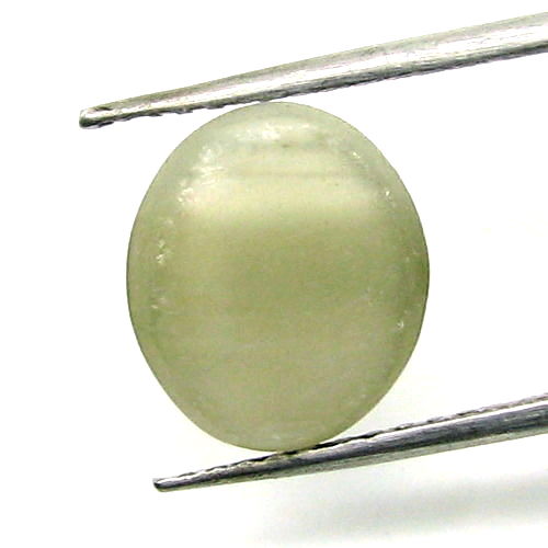 Certified 3.80Ct Natural CAT'S EYE (Lehsunia) Oval Cab Astro Gemstone for Ketu