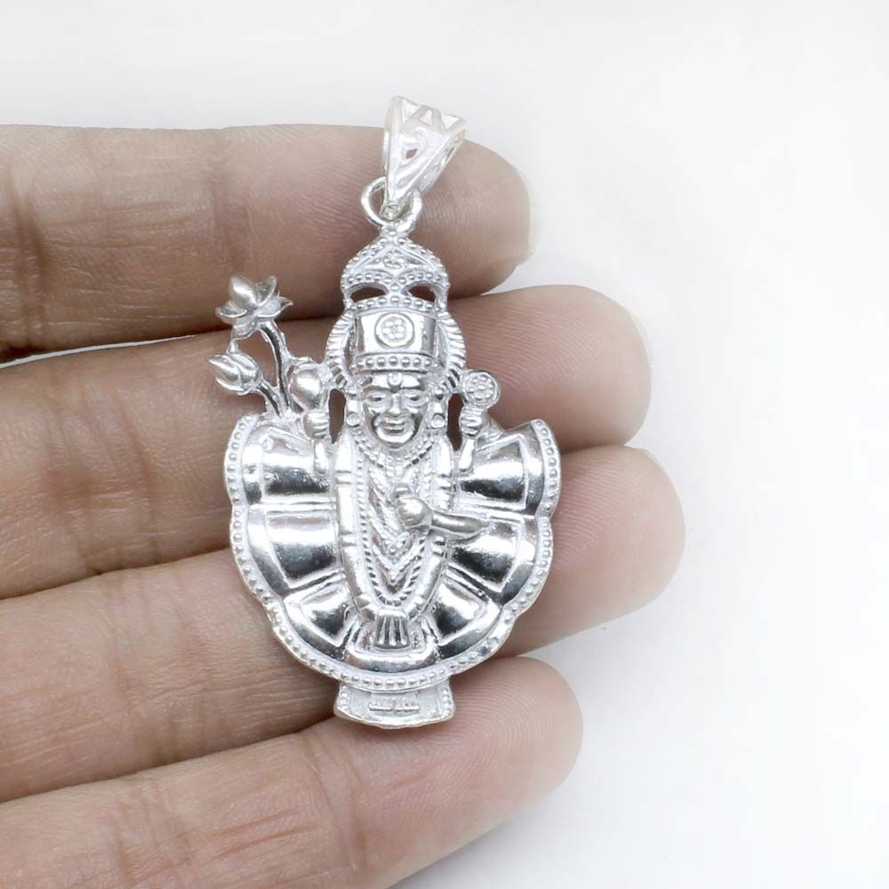 Sterling Silver Lord Shrinathji Pendant Unisex