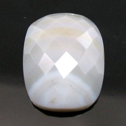 16Ct-Natural-White-Agate-Cushion-Checker-Cut-Gemstone