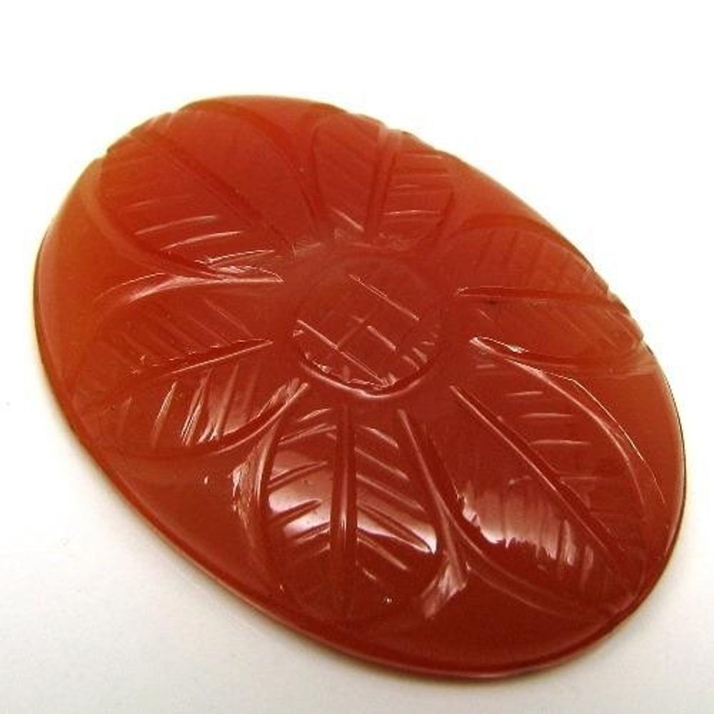 45.3Ct--Natural-Orange-Carnelian-Agate-Fine-Oval-Carved-Gemstone