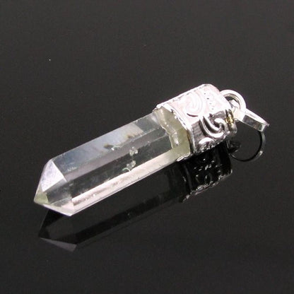 Natural Quartz Crystal Healing Point Pencil Pendant