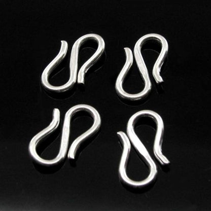 4pc lot Silver S hooks for chain and necklace