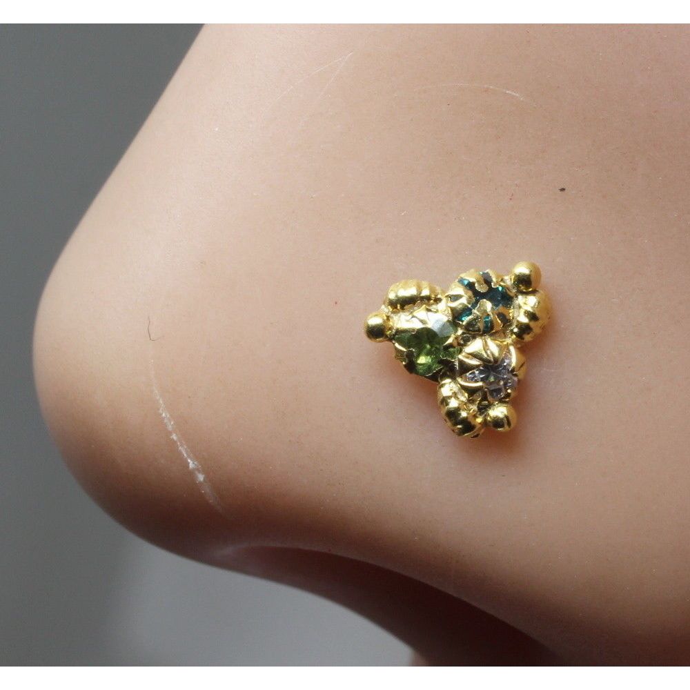 22K Gold plated Corkscrew Nose Stud