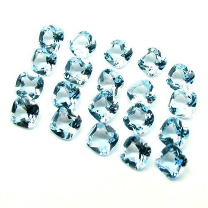 12.7Ct 68pc 4X3mm Natural Blue Topaz Setting Oval Faceted Gemstones