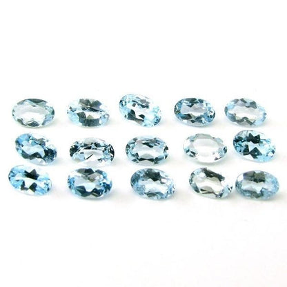 10.6Ct-25pc-4mm-Natural-Blue-Topaz-Setting-Square-Faceted-Gemstones