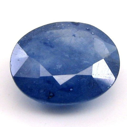 4Ct Natural Blue Sapphire (Neelam) Oval Cut Gemstone