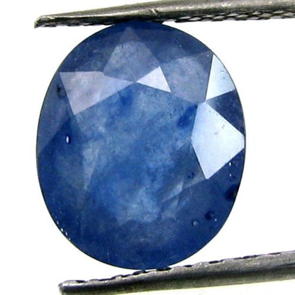 4Ct Natural Blue Sapphire (Neelam) Oval Cut Gemstone