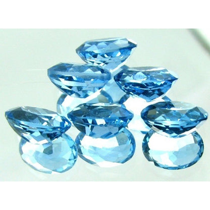 Top Color VVSI A+++ 7ct NaturalL Swiss Blue Topaz Oval Faceted Gemstone