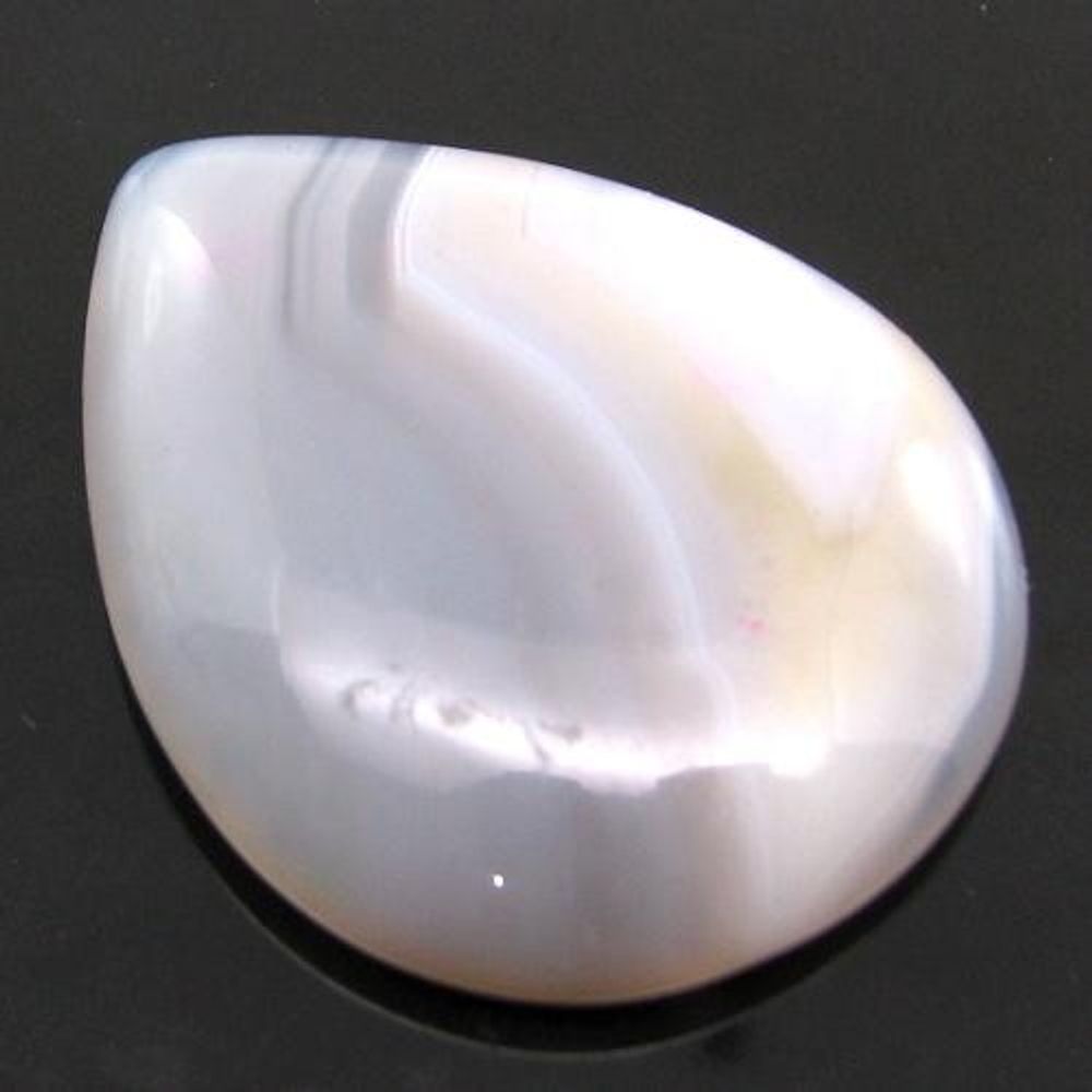 83.1Ct Natural Picture Blue Botswana Agate Pear Cabochon Gemstone