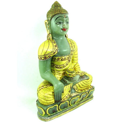 Gemstone Carved Lord Buddha Art Work Sculpture