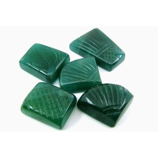 Natural Green Quartz Carved Gemstones