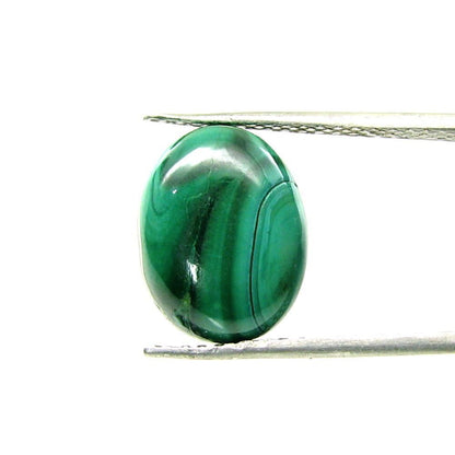 5.4Ct Natural Picture Malachite Oval Cabochon Gemstone