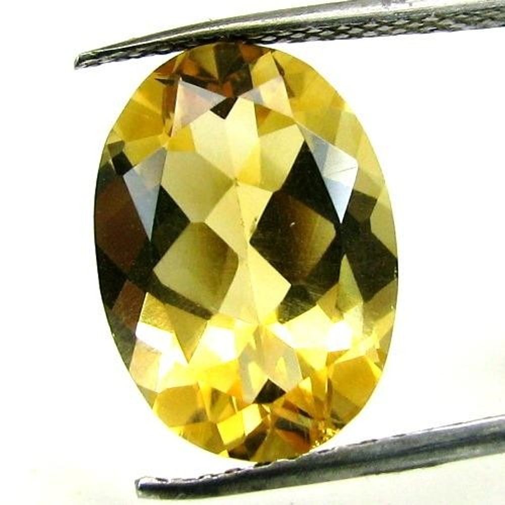 Certified 4.04Ct Natural Yellow Citrine (Sunella) Oval Faceted Gemstone