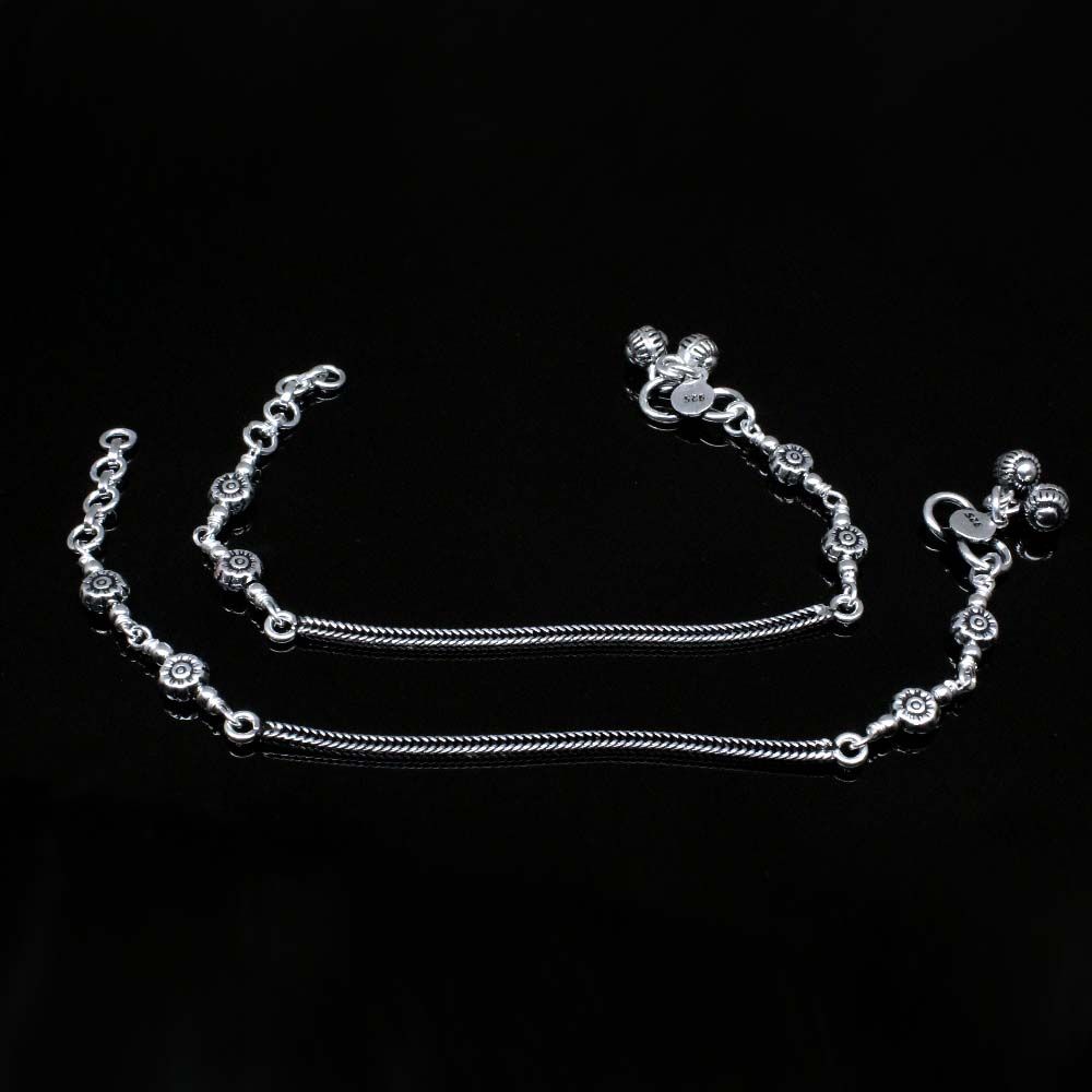 Real Silver Kids Anklets 6.5&quot;