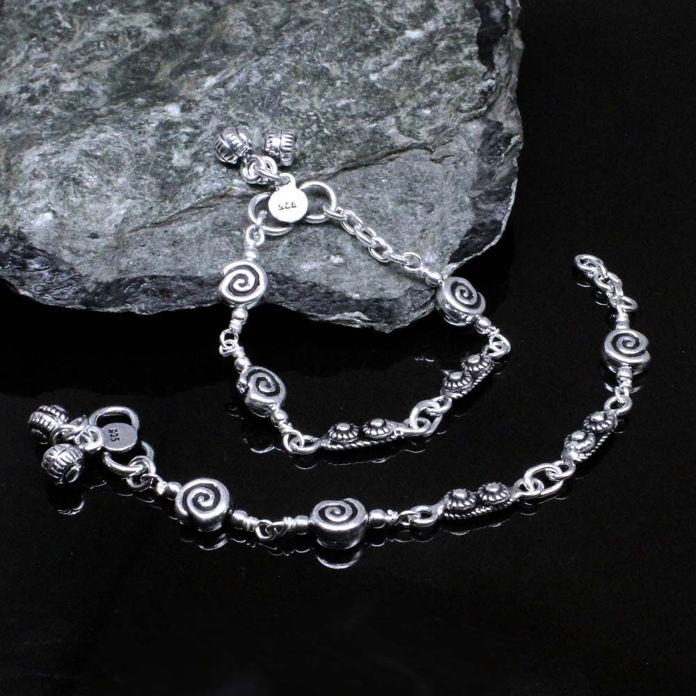 925-silver-jewelry-kids-anklets-ankle-chain-foot-baby-bracelet-4.7quot