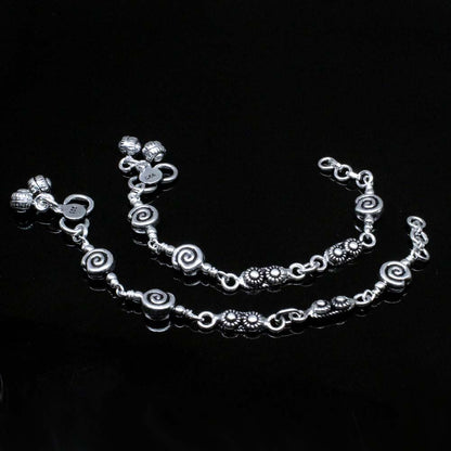 Real Silver Kids Anklets 4.7"