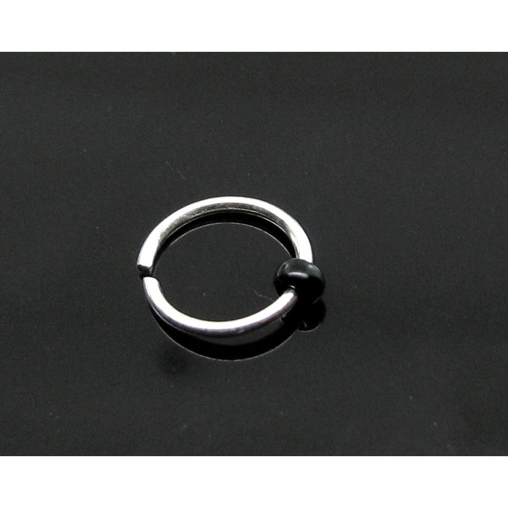 Gold Ring with Black Bead – Jazzy's Jewelss