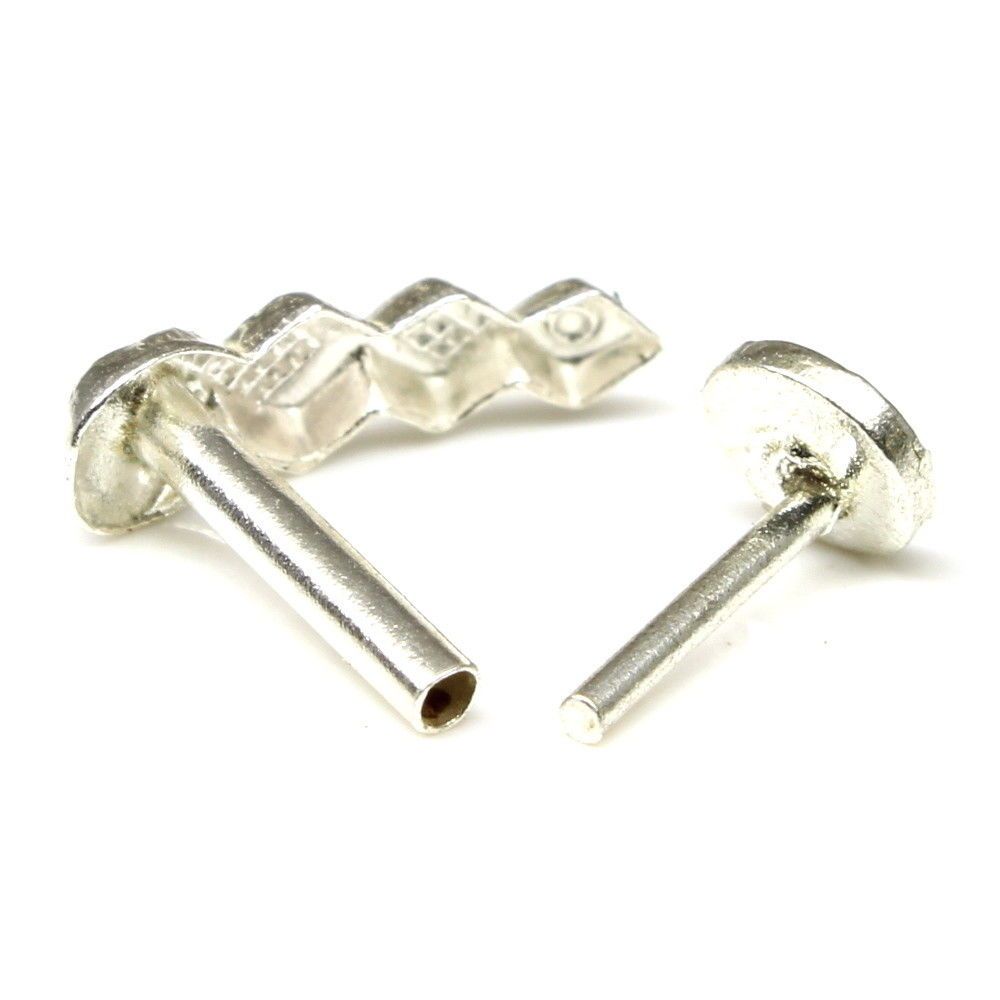 Silver Nose Pin for women with Push pin 