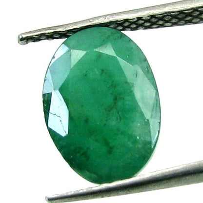 Certified 3.91Ct Natural Green Emerald (Panna) Oval Cut Gemstone