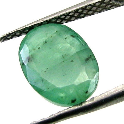 Certified 1.89Ct Natural Green Emerald (Panna) Oval Cut Gemstone