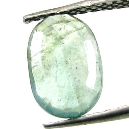 Certified 1.56Ct Natural Green Emerald (Panna) Oval Cut Gemstone