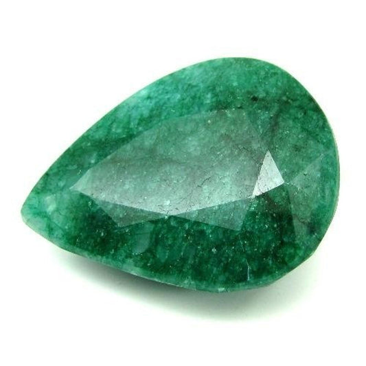 294.6Ct-Natural-Brazilian-Green-Emerald-Pear-Shape-Faceted-Gemstone