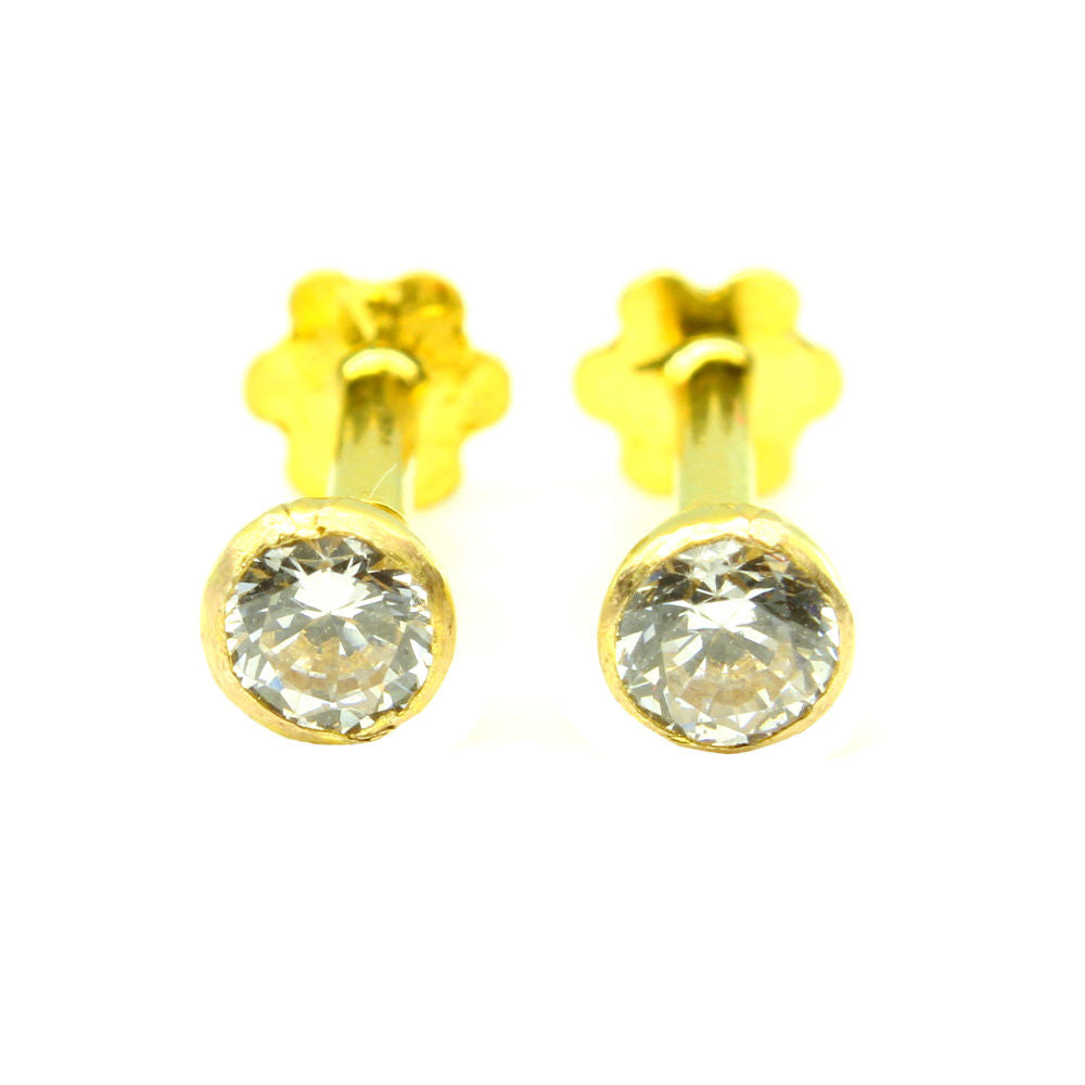 Bailey's Icon Collection Baguette Stud Earrings in 14k Yellow Gold –  Bailey's Fine Jewelry