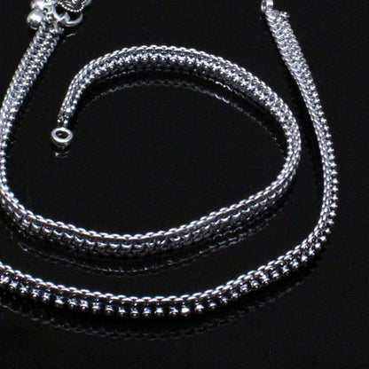 Oxidized Sterling Silver Anklets 10.5&quot;