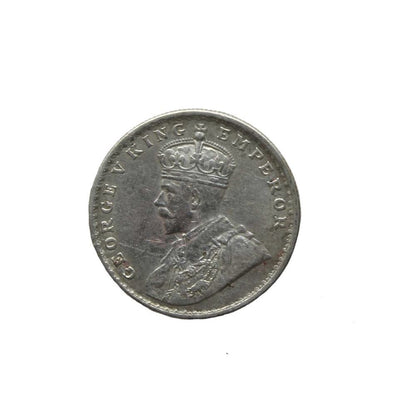 Silver George V King One Rupee India 1919 Old coin
