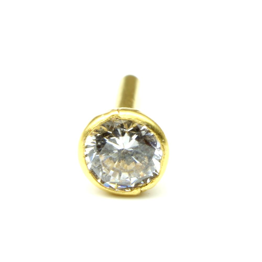 Single stone CZ Piercing Nath for women