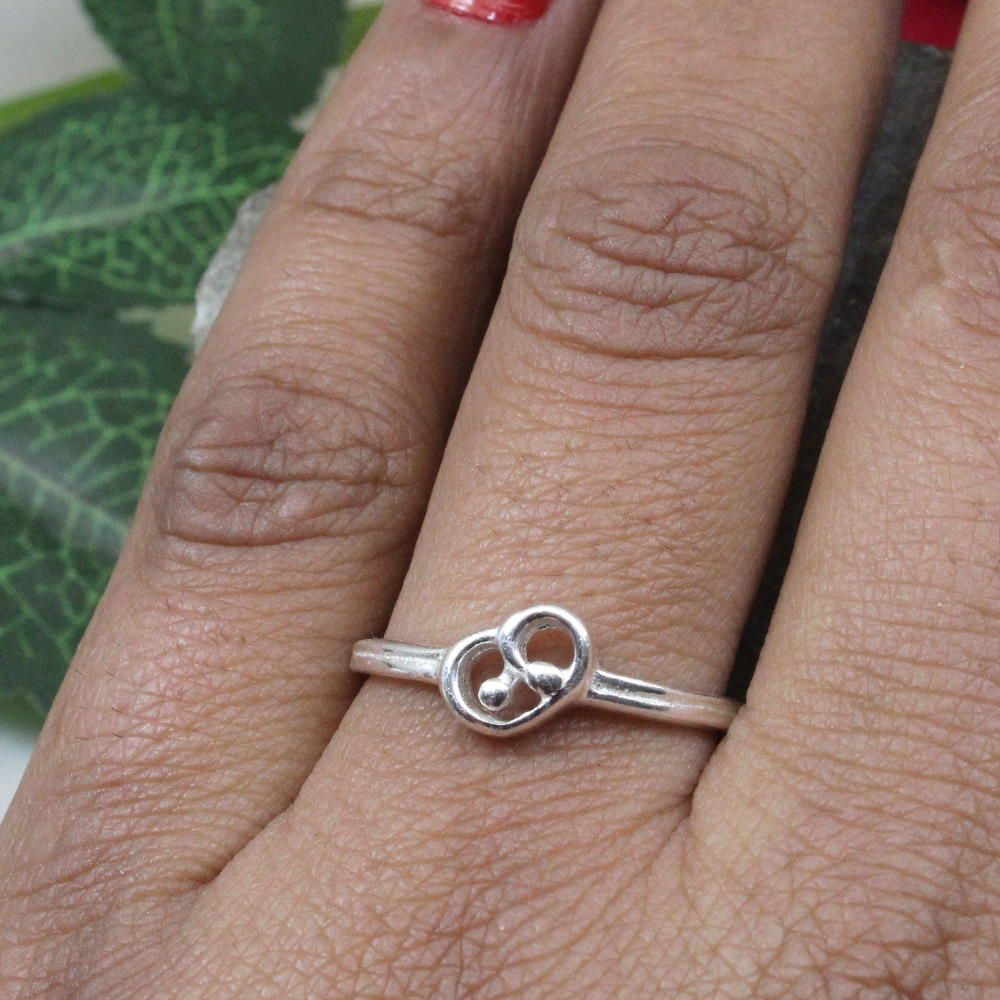 Real Solid  925 Sterling Silver Women Finger Ring