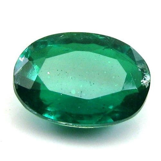 5.7Ct-Green-Emerald-Quartz-Doublet-Oval-Faceted-Gemstone