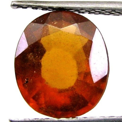 Certified 3.43Ct Natural GOMEDH Hessonite Garnet Oval Faceted Gemstone