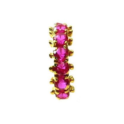 Nose ring with pink shiny stones