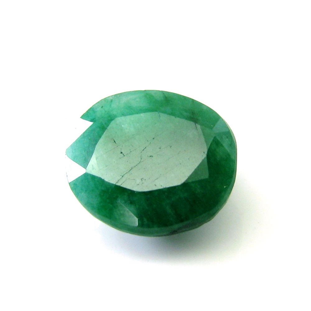 9Ct Natural Brazilian Green Emerald Oval Cut Gemstone