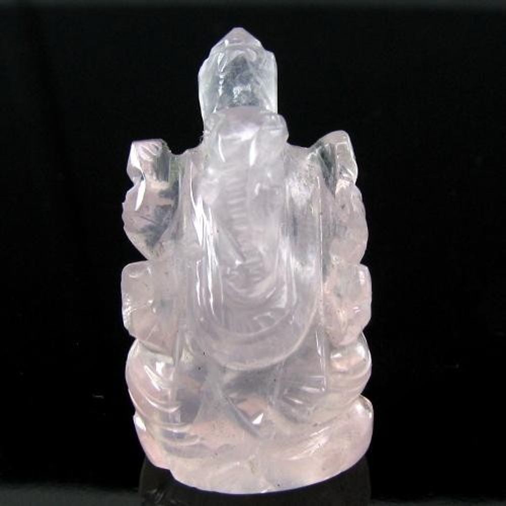 46.5Ct-Pink-Rose-Quartz-Gemstone-Carved-Lord-Ganesha-statue---Religious-Diwali