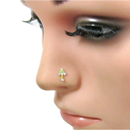 Ethnic Gold Plated 2pc Nose Stud