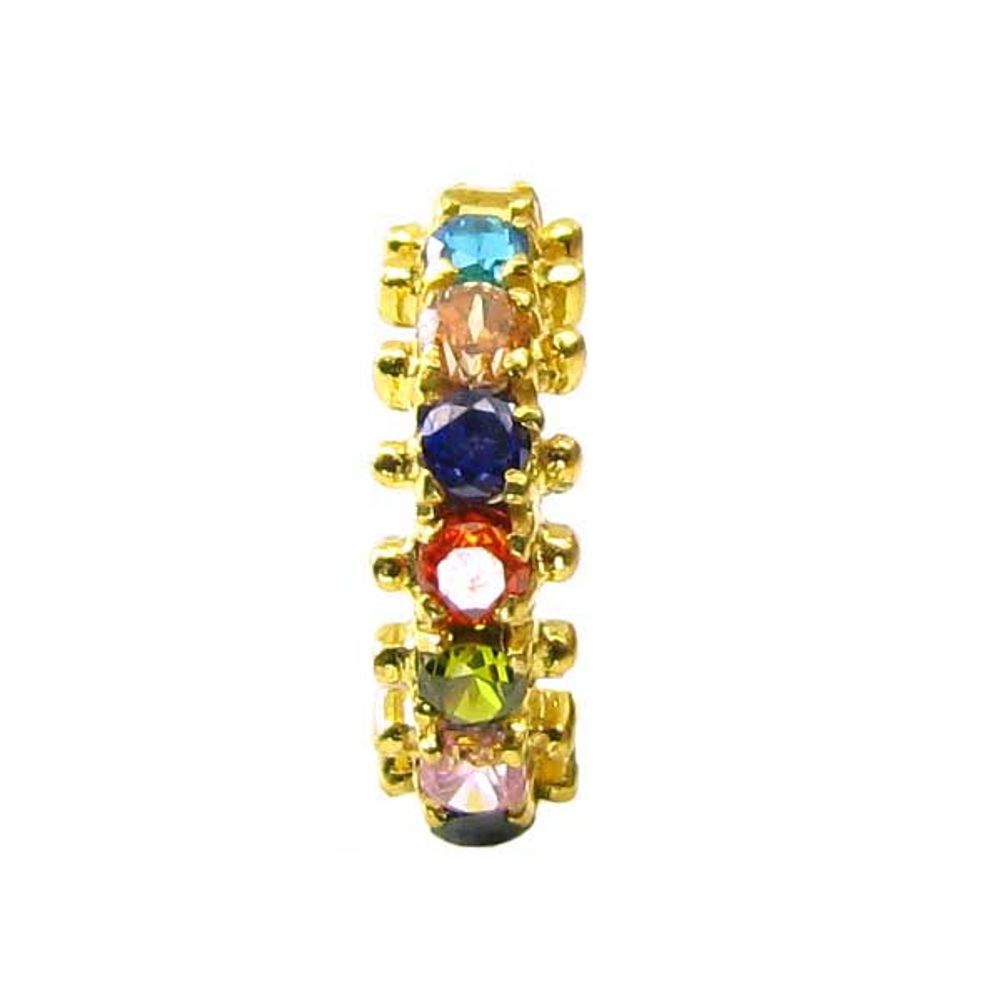 Nath for women in Real Gold with multiple stones