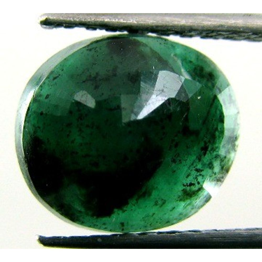 3.5Ct 100% Natural Untreated Green Emerald (Panna) Oval Faceted Gemstone