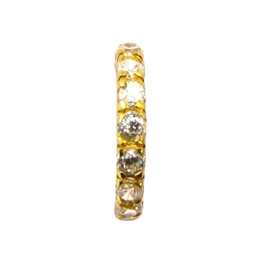 Hoop Ring Nose stud 14k Solid Real Gold Jewelry