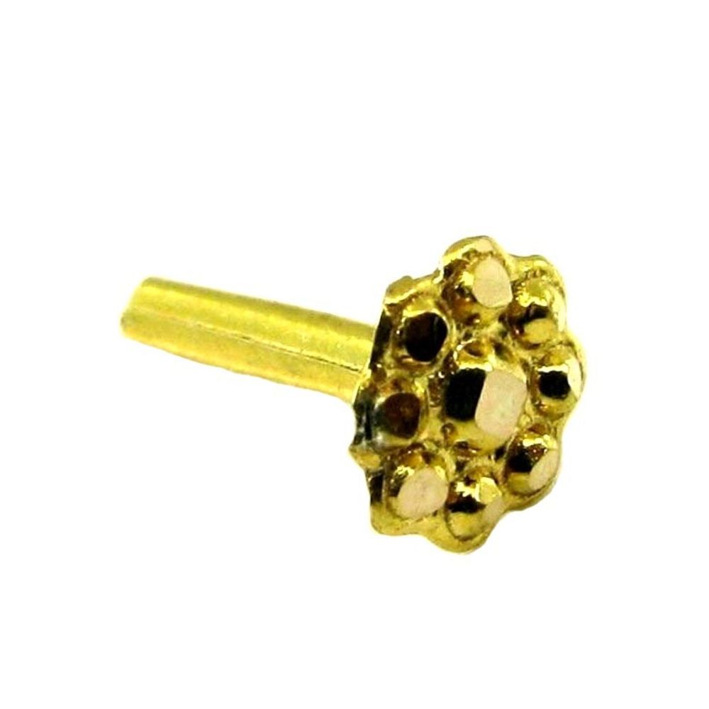 Pure Gold Amazon Nose Pin Gold JewelStop 14K Solid Yellow Gold