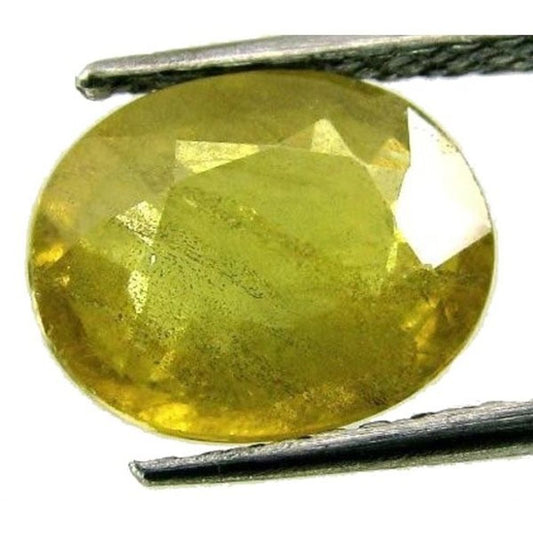 3.2Ct-Natural-Precious-Yellow-Sapphire-Pukhraj-Oval-Mix-Cut-Gemstone