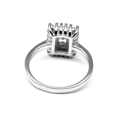 Real Sterling Silver Ring Platinum Finish