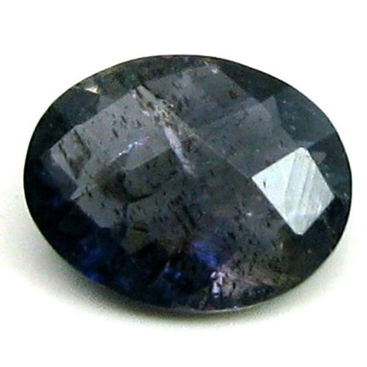 1.9Ct-Natural-Iolite-Violet-Blue-Oval-Checker-Cut-Gemstone
