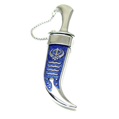 Quality Steel SIKH Kirpan Siri Sahib Taksali Singh Religious GIFT Blue