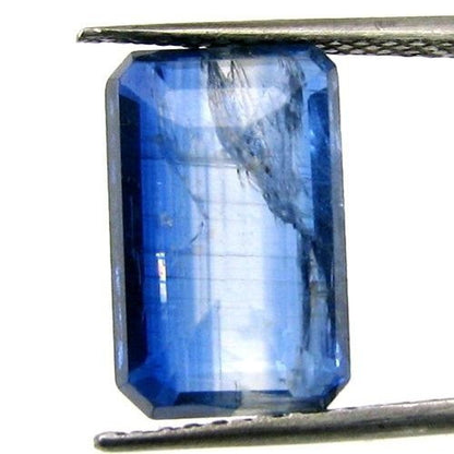 Beautiful Blue 6Ct Kyanite Rectangle Faceted Gemstone