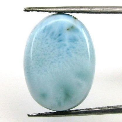 Certified 6.82Ct Natural Larimar Oval Cabochon Gemstone