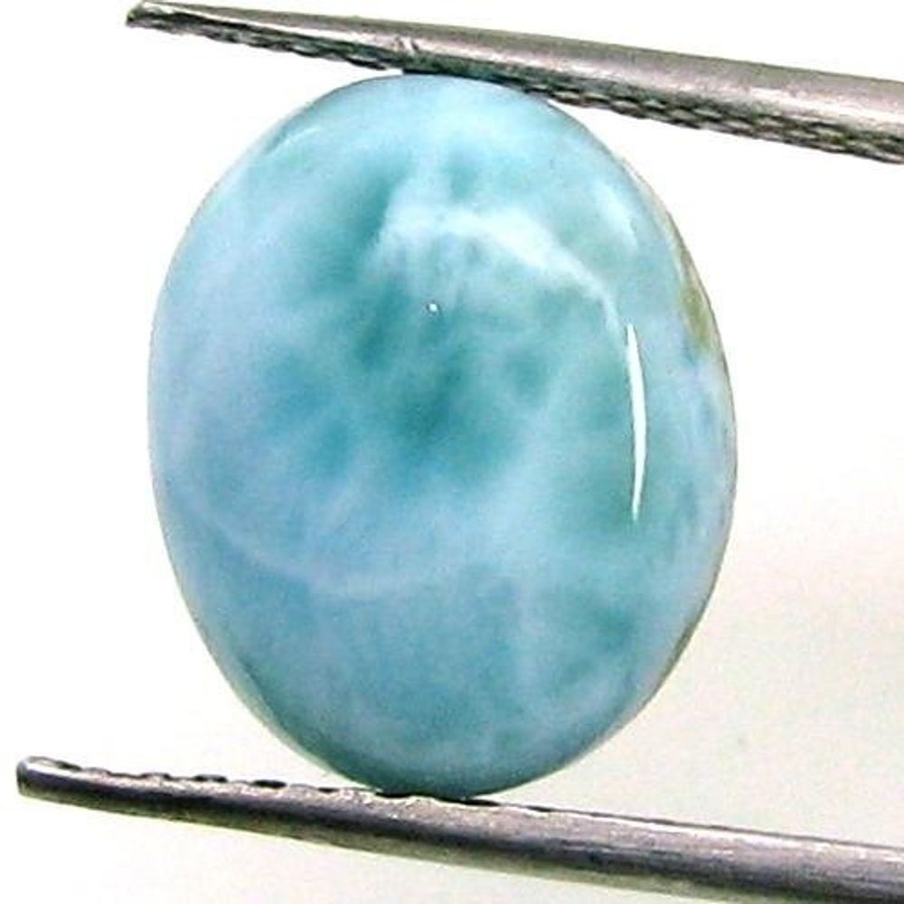 4.8Ct Natural Larimar Oval Cabochon Gemstone